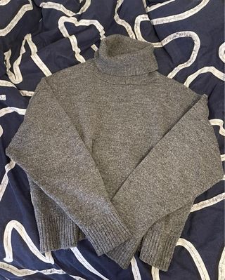 Jersey Zara cuello alto gris