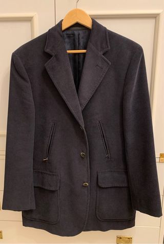 Giacca uomo blu in velluto a coste