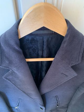 Giacca uomo blu in velluto a coste