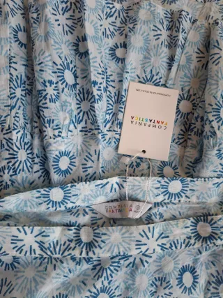 Mini falda pareo azul de Compañía Fantástica