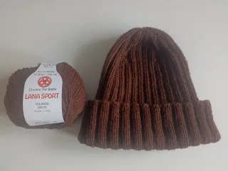 Cuffia Lana Unisex Marrone