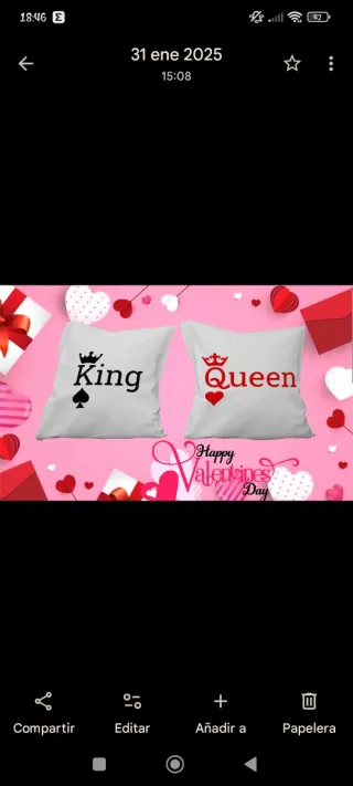 Cojín Personalizado San Valentín