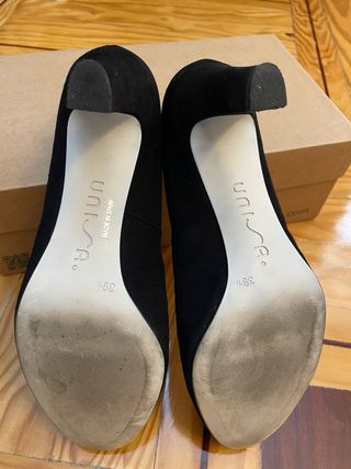 Zapatos Unisa Tacón Salón Negro Talla 39.5