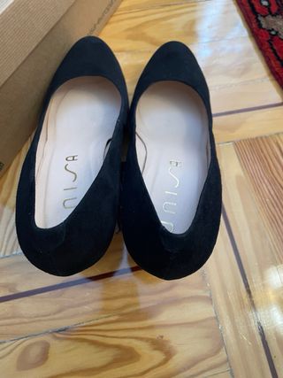 Zapatos Unisa Tacón Salón Negro Talla 39.5