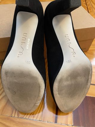 Zapatos Unisa Tacón Salón Negro Talla 39.5