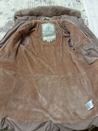 Abrigo niña rosa con pelo