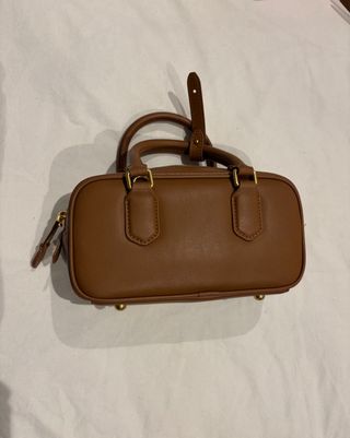 Borsa Miu Miu in pelle con manico superiore marrone