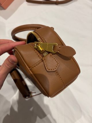 Borsa Miu Miu in pelle con manico superiore marrone