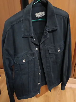 Cazadora tejana negra chico