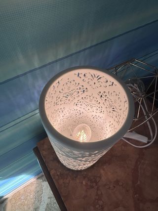 Lampada Brandani porcellana jacquard cm 11x24