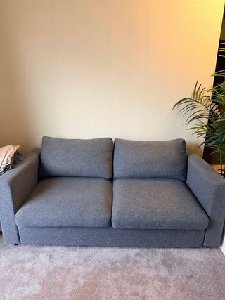 SOFA CAMA NUEVO DE 2 PLAZAS GRIS
