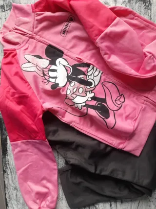 Chándal Minnie Mouse Rosa y Negro