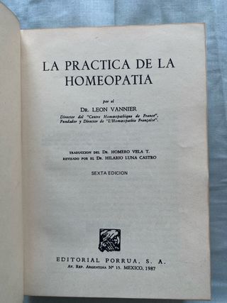 3 Libros Homeopatía Dr. Vannier