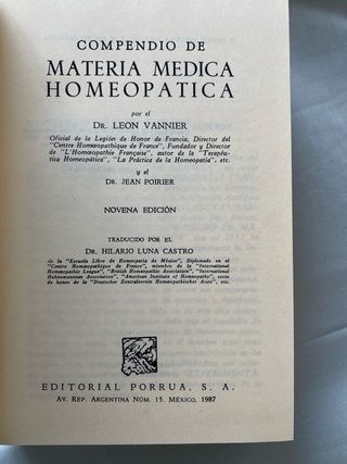 3 Libros Homeopatía Dr. Vannier