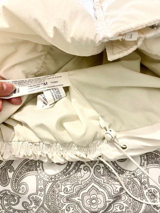 Plumífero blanco roto oversize