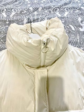 Plumífero blanco roto oversize