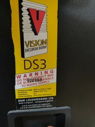 Altavoces B&W Visión DS3 Negros