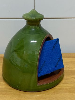 Jabonera cerámica vintage verde