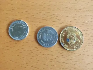 Monedas de Israel Guatemala,  y de Honduras