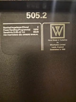 Altavoces Wharfedale 505.2