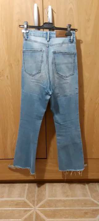 Pantalón vaquero Stradivarius mujer azul claro