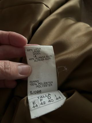 Abrigo de alpaca con detalles de pelo