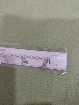 Pulsera Plata con Colgantes Animalitos