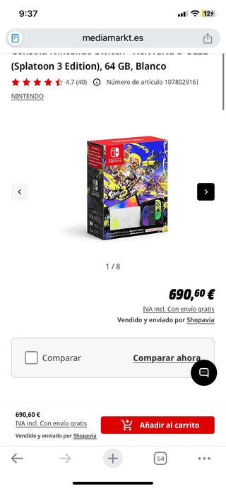 Console Nintendo Switch Edizione Splatoon 3