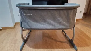 Minicuna colecho Kinderkraft gris