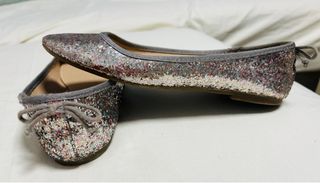 Bailarinas Glitter Plata Talla 36