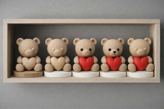 Oso San Valentín Impreso 3D