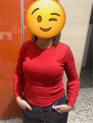 Maglia New Look manica a campana rossa L