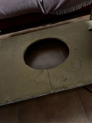 Mesa camilla con cristal