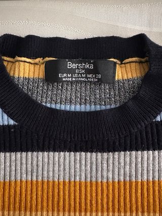 Jersey Bershka Rayas Multicolor Talla M