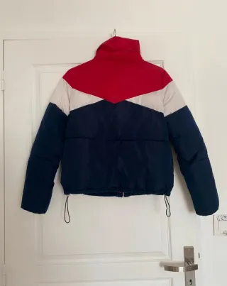 Chaqueta acolchada tricolor