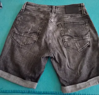 Pantalón corto vaquero Jack & Jones gris