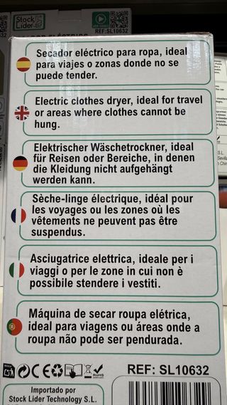 Secador Eléctrico para Ropa