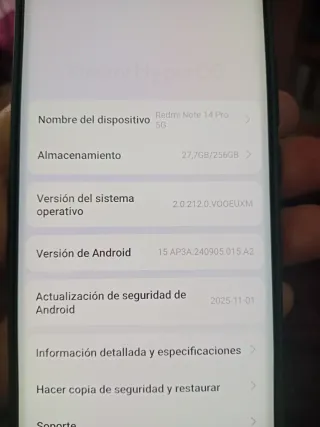 Xiaomi Redmi Note 14 Pro 5G Negro