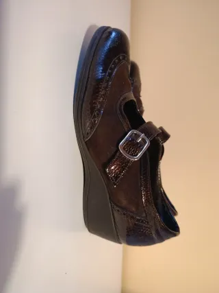 Zapatos Mary Jane Marrones Mujer