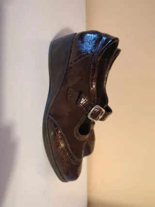 Zapatos Mary Jane Marrones Mujer