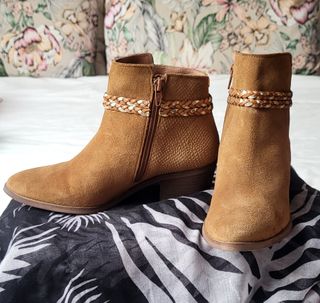 Botines Salsa Piel Marrón Talla 36