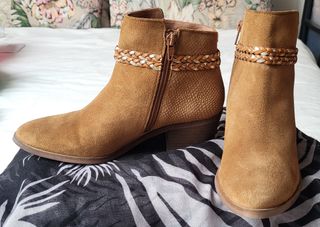 Botines Salsa Piel Marrón Talla 36