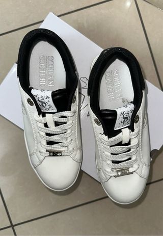 Sneakers Soprani Couture bianche e nere Tg 38