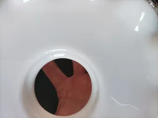 Schermo vintage in cristallo opalino