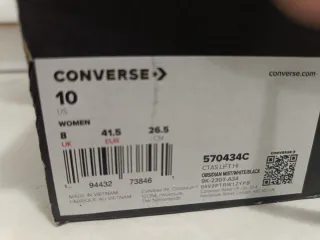 Converse All Star Plataforma T 41.5 (26.5 cms)