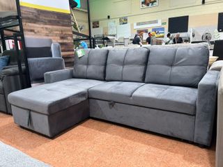 Sofá Cama Chaise Longue Gris
