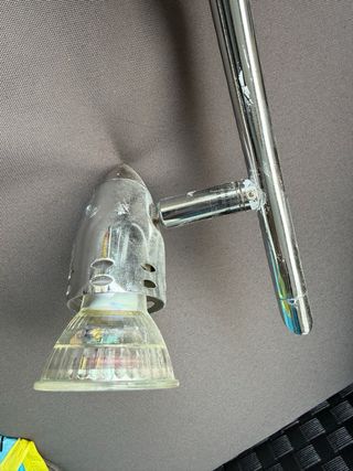 Lámpara de techo LED plateada