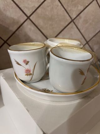 Set 2 Tazzine + Zuccheriera Vintage ceramica