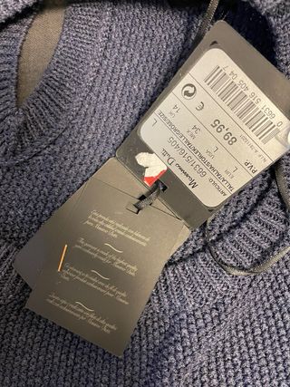 Vestido azul de punto