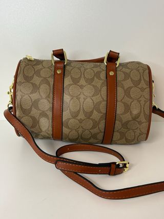 Borsa Coach New York Beige/Marrone